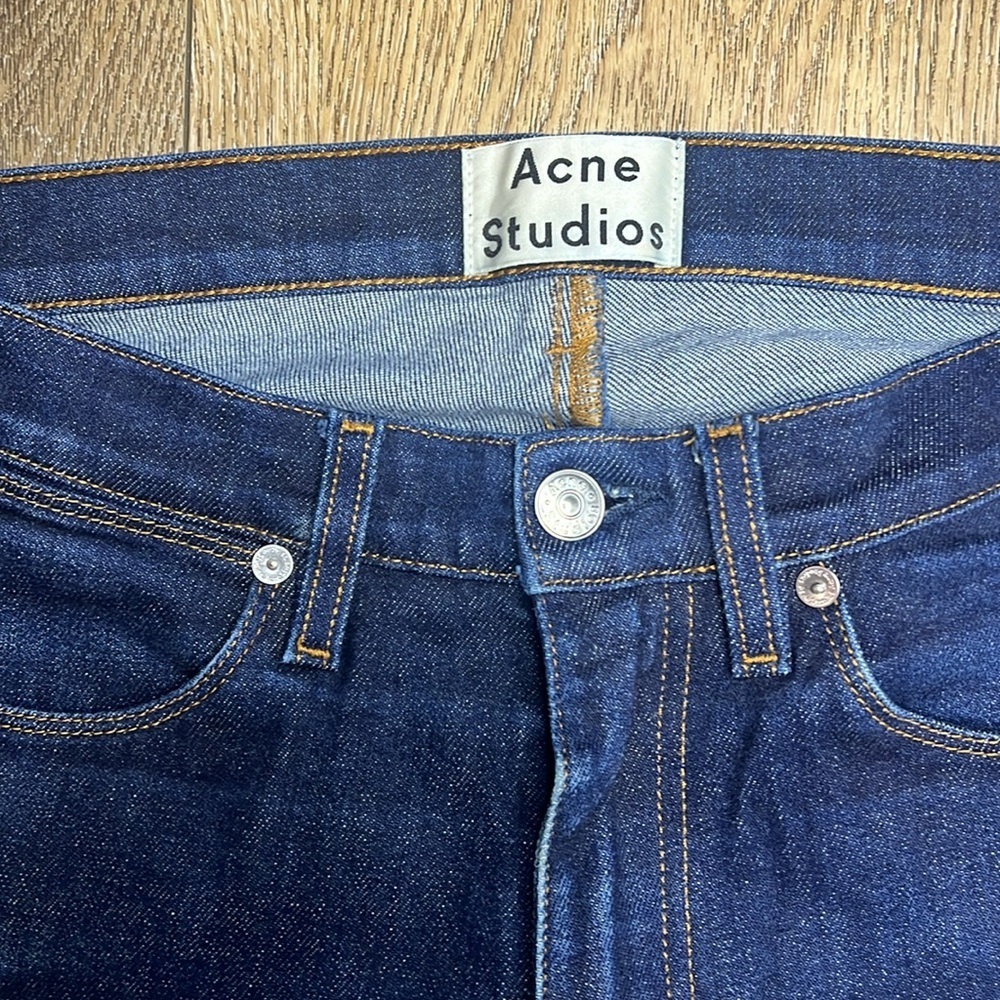 Acne Studios Max Raw Slim Straight Jeans Size 29 - Picture 8 of 9
